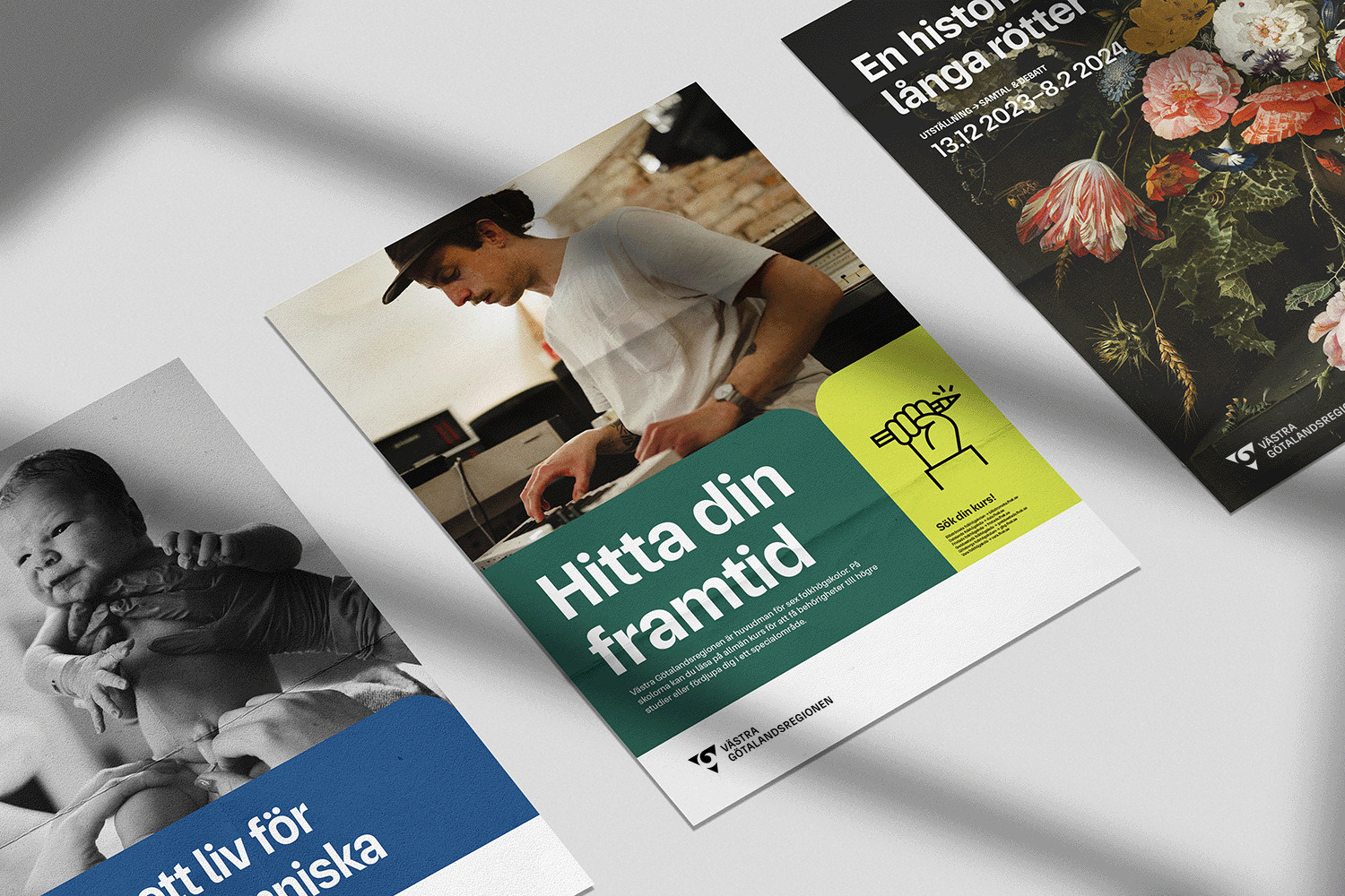 Tre exempel på hur foldrar kan se ut. 