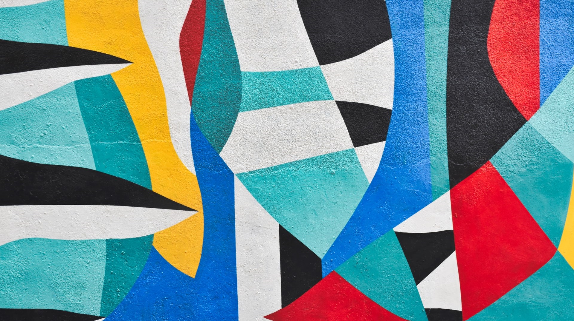 Abstrakt målning i flera färger