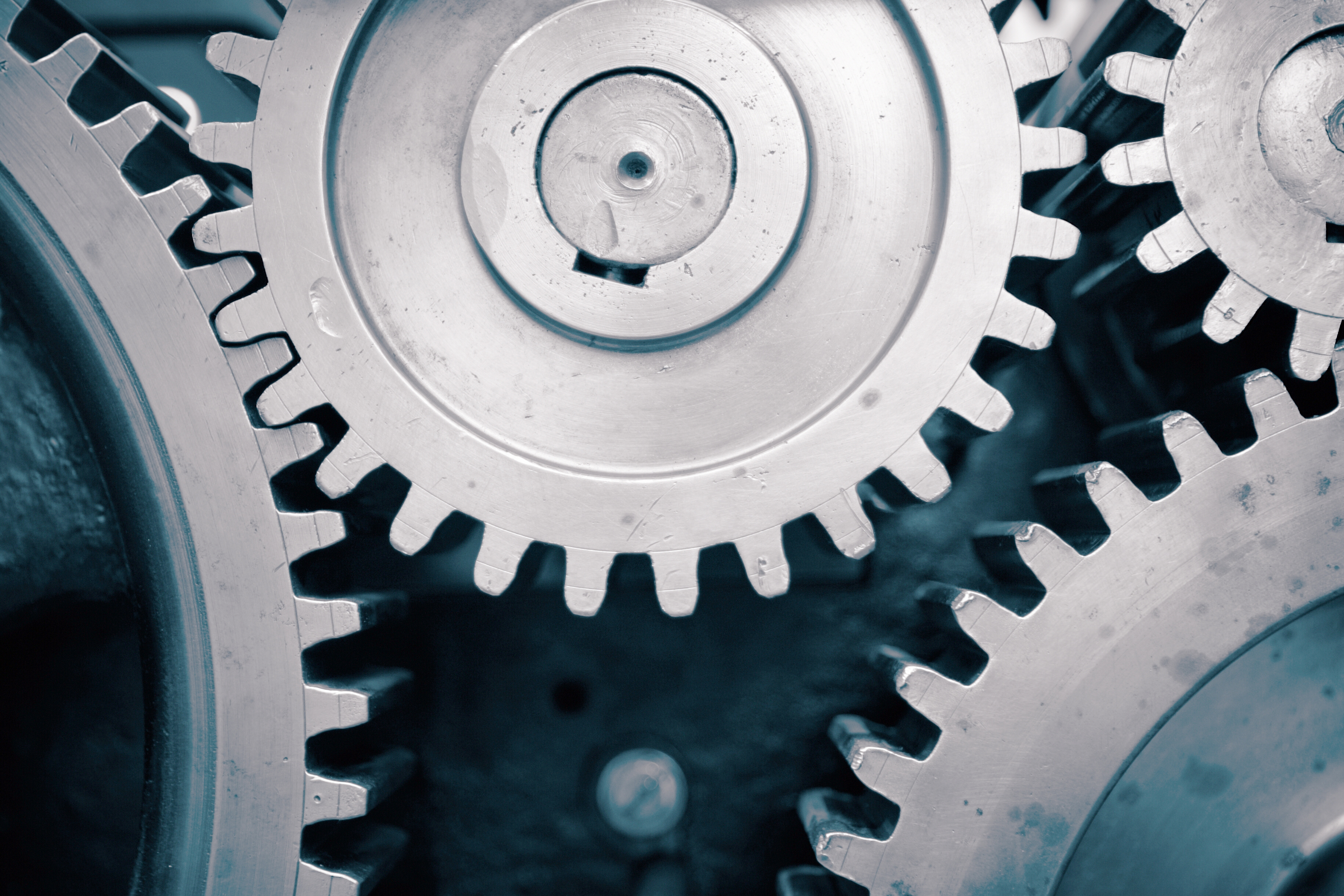 Metalliska kugghjul.